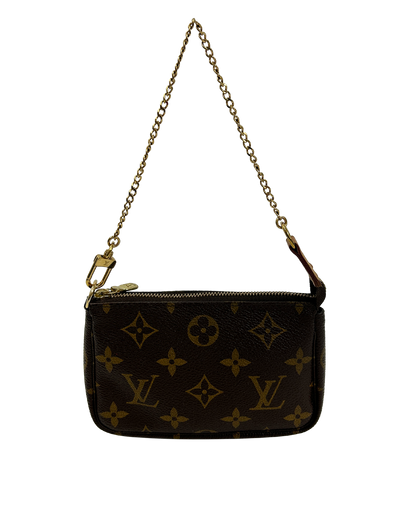 Pochette Mini Cadena, 450&euro;, Bolso, Marrón, Canvas - General, Vista frontal